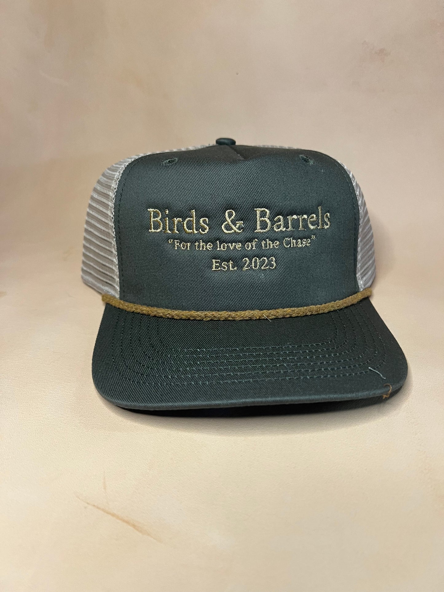 B&B Embroidered Tan - Foam Trucker