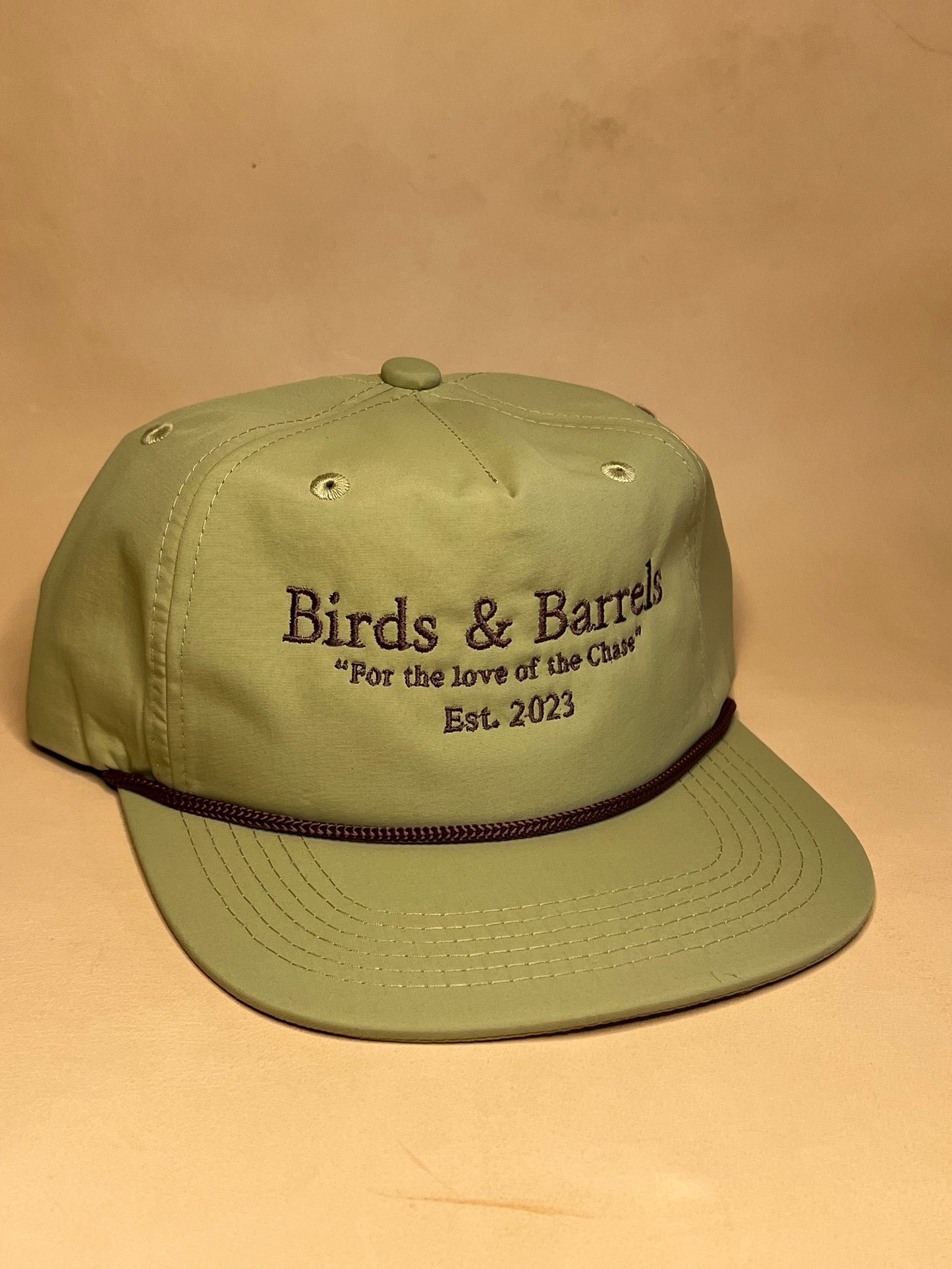 B&B Embroidered Smoke Green - Rope Hat